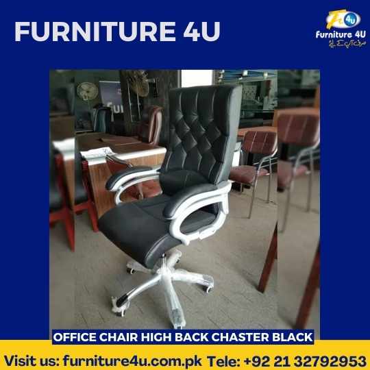 Office Chair High Back Chaster Black