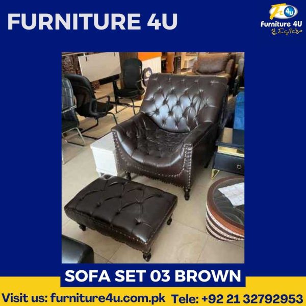 Sofa Set 03 Brown